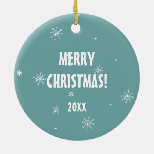 Baby's eerste Kerstmis. Aangepaste kerst Keramisch Ornament (Achterkant)