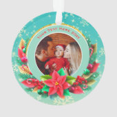 Baby's Eerste Kerstmis Aangepaste Naam Foto Aanden Ornament (achterkant)