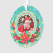 Baby's Eerste Kerstmis Aangepaste Naam Foto Aanden Ornament (voorkant)