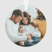 Baby's Eerste Kerstmis Aangepaste naam Foto Keepom Ornament (achterkant)