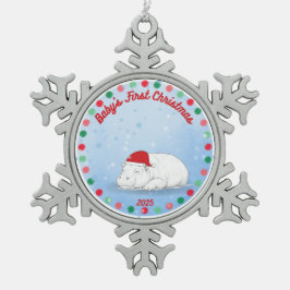-Baby's eerste kerstmis -Baby nijlpaard ornament