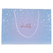 Baby's Eerste Kerstmis Beer Gepersonaliseerd Groot Cadeauzakje (Achterkant)