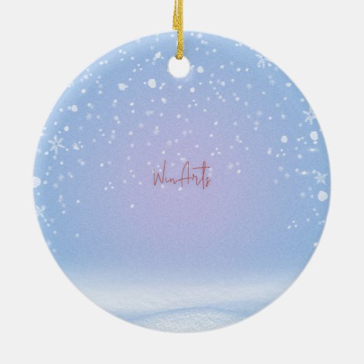 Baby's Eerste Kerstmis Beer Gepersonaliseerd Keramisch Ornament (Achterkant)