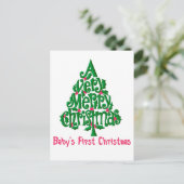 Baby's Eerste Kerstmis Briefkaart (Staand voorkant)