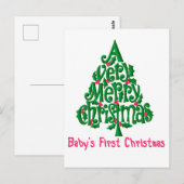 Baby's Eerste Kerstmis Briefkaart (Voorkant / Achterkant)