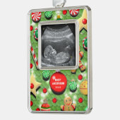 Baby's Eerste Kerstmis Collectible Verzilverd Omlijst Ornament (Links)