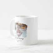 Baby's eerste Kerstmis Elegant Modern Minimaal Koffiemok (Voorkant links)