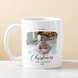 Baby's eerste Kerstmis Elegant Modern Minimaal Koffiemok