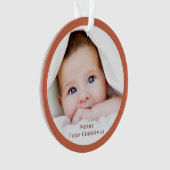 Baby's Eerste Kerstmis Foto Aandenken Ornament (voorkant)