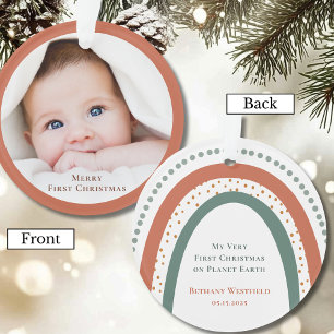 Baby's Eerste Kerstmis Foto Aandenken Ornament