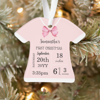 Baby's Eerste Kerstmis Foto Dubbelzijdig Ornament