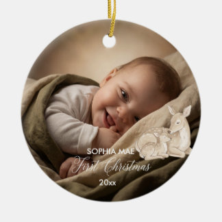 Baby's Eerste Kerstmis Foto Ornament 2026