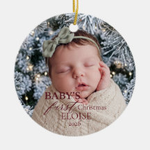 Baby's Eerste Kerstmis Geboorte Stats Aangepaste O