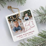 Baby's Eerste Kerstmis Geboorte Stats Fotogalerij Keramisch Ornament<br><div class="desc">De ultieme aandenken voor de eerste kerst van je kleintje! Ons gepersonaliseerde fotogalerij ornament is ontworpen om kostbare momenten van hun magische reis vast te leggen. Personaliseer met de geboortedatum, naam en geboortestatistieken van de baby. Dit ornament zal de komende jaren een waardevolle herinnering blijven. Vier de vreugde, liefde en...</div>