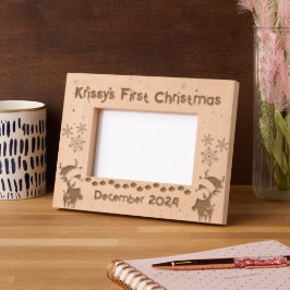 Baby's eerste kerstmis gegraveerde lijstjes