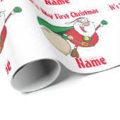 Babys Eerste Kerstmis genaamd Giftwrap SuperSanta Cadeaupapier (Rol Hoek)