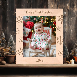 Baby's Eerste Kerstmis Gepersonaliseerd Gegraveerde Lijstjes