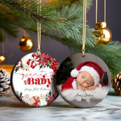 Baby's Eerste Kerstmis Gepersonaliseerd Keramisch Ornament