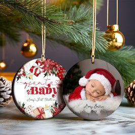 Baby's Eerste Kerstmis Gepersonaliseerd Keramisch Ornament