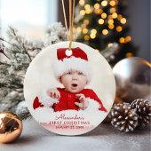 Baby's Eerste Kerstmis Gepersonaliseerd Keramisch Ornament