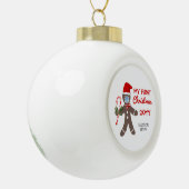 Baby's Eerste Kerstmis Gepersonaliseerd Keramische Bal Ornament (Links)