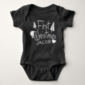 Baby's Eerste Kerstmis Gepersonaliseerd Romper (Voorkant)