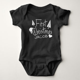 Baby's Eerste Kerstmis Gepersonaliseerd Romper