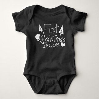 Baby's Eerste Kerstmis Gepersonaliseerd Romper