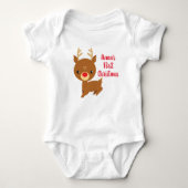 Baby's Eerste Kerstmis Gepersonaliseerd Romper (Voorkant)