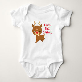 Baby's Eerste Kerstmis Gepersonaliseerd Romper