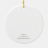 Baby's Eerste Kerstmis Gepersonaliseerde Boom-vers Keramisch Ornament (Achterkant)