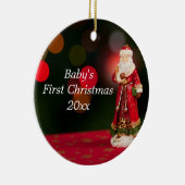 Baby's Eerste Kerstmis Gepersonaliseerde kerstkers Keramisch Ornament (Rechts)