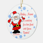Baby's Eerste Kerstmis Gepersonaliseerde versierin Keramisch Ornament (Links)