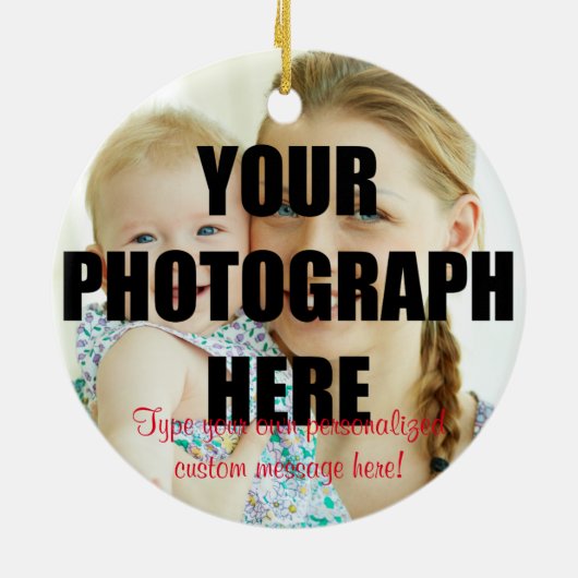 Baby's Eerste Kerstmis Gepersonaliseerde versierin Keramisch Ornament (Achterkant)