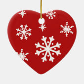 Baby's Eerste Kerstmis Hartvormige Foto Ornament (Achterkant)