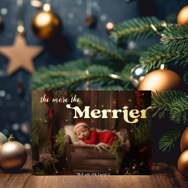Baby's Eerste Kerstmis Hoe Meer Zielen Hoe Meer Vr Folie Feestdagenkaart
