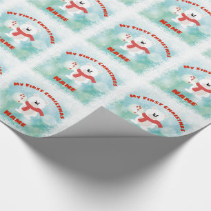 Baby's EERSTE Kerstmis INPakkend Papier Funny Pers