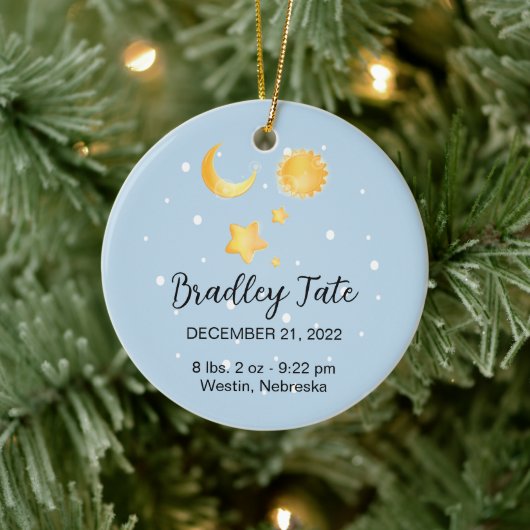 Baby's eerste kerstmis keramisch ornament (Boom)