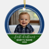 Babys Eerste Kerstmis Keramisch Ornament (Voorkant)