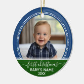 Babys Eerste Kerstmis Keramisch Ornament (Links)