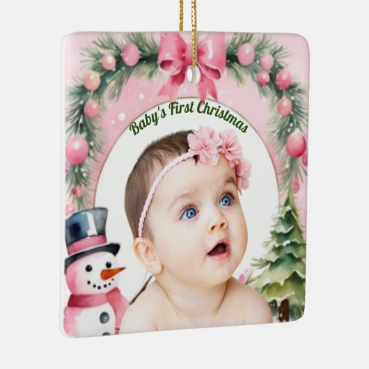 Babys Eerste Kerstmis Keramisch Ornament (Rechts)