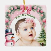 Babys Eerste Kerstmis Keramisch Ornament (Voorkant)