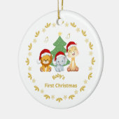 Baby's eerste Kerstmis. Keramisch Ornament (Links)