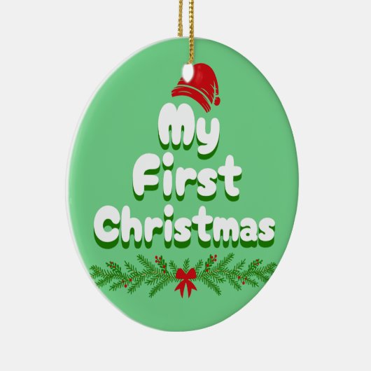 Babys Eerste Kerstmis Keramisch Ornament (Rechts)