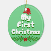 Babys Eerste Kerstmis Keramisch Ornament (Links)
