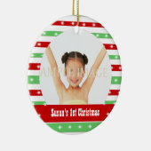 Babys eerste Kerstmis Keramisch Ornament (Rechts)