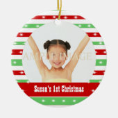 Babys eerste Kerstmis Keramisch Ornament (Voorkant)