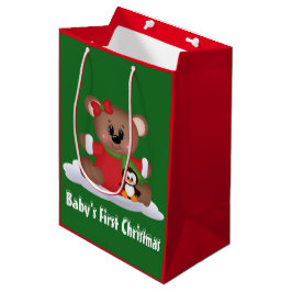 Baby's Eerste Kerstmis medium geschenk tas Cadeauzakje