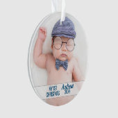 Baby's eerste Kerstmis met foto Ornament (voorkant)