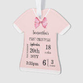 Baby's Eerste Kerstmis met foto Ornament (voorkant)